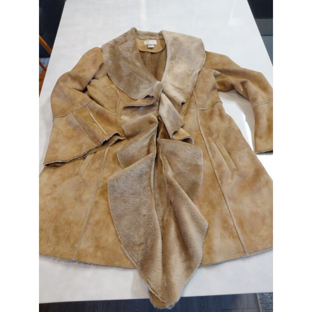 Newport News Penny Lane faux suede and Faux fur jacket Size 18 Bell Sleeves